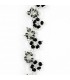 Korálky Janka náramek černobílé květinky